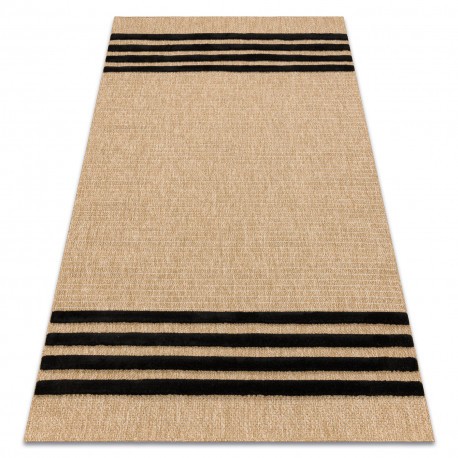 SPARK 0689 covor bej / negru - Linii, sisal, structural, 200x290 cm