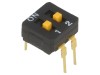 DIP-SWITCH OMRON A6D-2103, 2 sectiuni, ON-OFF, Montare THT, Comutator electronic