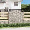 VidaXL Coș gabion arcuit, 200x50x180/200 cm, fier galvanizat