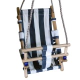 Leagan Copii Textil/Lemn Albastru Strend Pro, Max. 70kg, 36x24x45cm, Siguranta Copil, Interior/Exterior