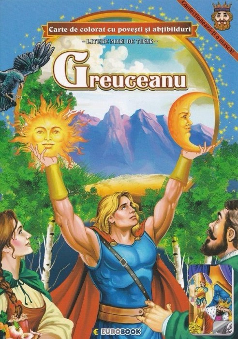 Carte de colorat A4 cu povesti si abtibilduri - Greuceanu