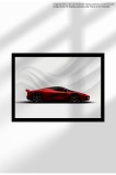 Poster Canvas cu Mașină Sport &ndash; Print Ne&icirc;nramat - Pasionați Auto - 1788 LaFerrari Red | A4 (21 x 29.7 cm)