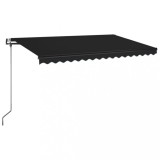 Copertina automata cu senzor vant &amp; LED, antracit, 400x350 cm