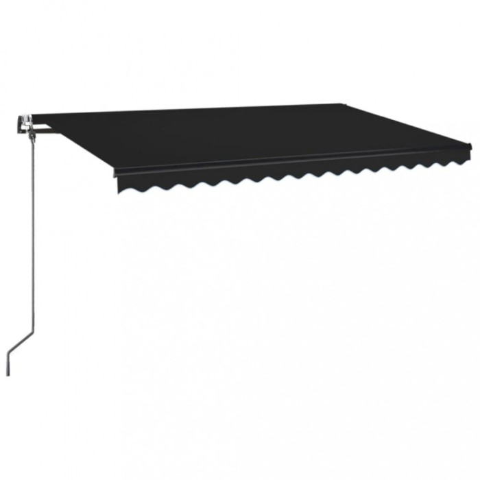 Copertina automata cu senzor vant &amp; LED, antracit, 400x350 cm