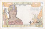 INDOCHINA 5 piastres ND (1936) VF+++!!!