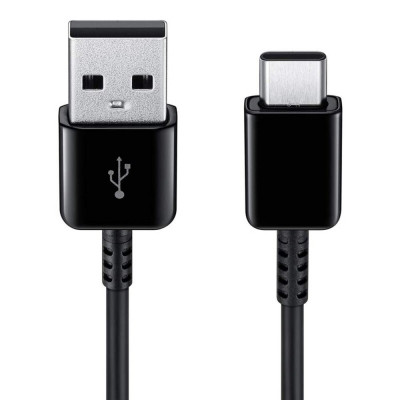 Cablu de Date USB la Type-C, 1.2m Samsung (EP-DG950CBE) Negru (Bulk Packing) foto