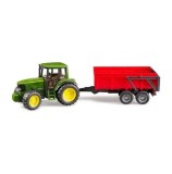 Jucarie Bruder - Tractor John Deere 6920 cu remorca basculabila