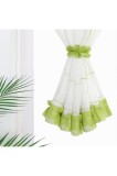 Bară pentru draperii cu buzunar pentru draperii scurte de cafenea 140x45cm, stil modern de țară &ndash; Verde