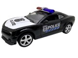 Macheta Ford Mustang politie 1:32 replica metal lumini si sunete usi capota si portbagaj deschise