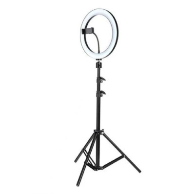 Lampa circulara cu lumina LED, trepied, diametru 12&amp;rdquo; foto