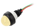 Lumină LED galbenă 24V &Oslash;13mm IP40