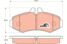TRW GDB1373 COTEC set placute frana,frana disc foto