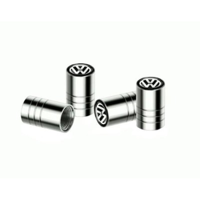 Set 4 capacele metalice premium Auto, valva ventil, argintiu, compatibil Volkswagen iADM-024 foto