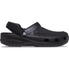 Saboti Barbati Crocs Classic Yukon Vista II LiteRide Negru/Gri - Saboti Casual, Piele Sintetica, Confort Crocs, Marimi disponibile