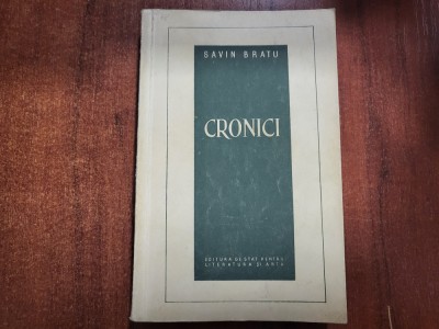 Cronici de Savin Bratu foto