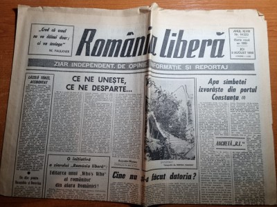 romania libera 9 august 1990-articol razboiul din golf foto