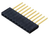 Conector şiruri pini mamă SAMTEC PIN 10 2,54mm aurit THT soclu