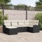 vidaXL Set de canapele pentru grădină 6 pcs Negru și alb Rattan poli 3354436