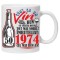 Cana alba personalizata &quot;Un Vin Bun 1974-50&quot;, INOVATIX&reg;. 330ml