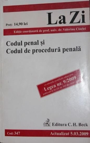 CODUL PENAL SI CODUL DE PROCEDURA PENALA