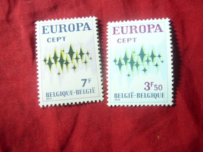 Serie Belgia 1972 , - Europa CEPT , 2 valori