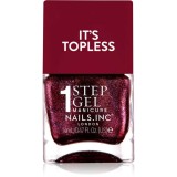 Nails Inc. It&rsquo;s Topless lac de unghii sub forma de gel pentru un efect de lunga durata culoare Scarlett 14 ml