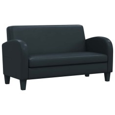 vidaXL Canapea cu 2 locuri Piele artificială Negru