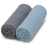 T-TOMI Muslin Diapers Grey + Blue scutece textile 65 x 65 cm 2 buc