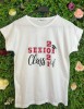 Tricou Alb din Bumbac, Senior Class Of