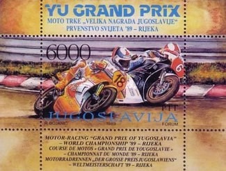 Iugoslavia 1989 - Motociclism, motociclete, colita neuzata foto