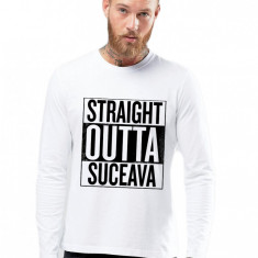 Bluza barbati alba - Straight Outta Suceava - L