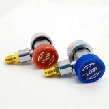 Set 2 Cuple Rapide AC R1234YF la R134A, Adaptor Furtun Manometru Aer Conditionat Auto, Presiune Inalta/Joasa