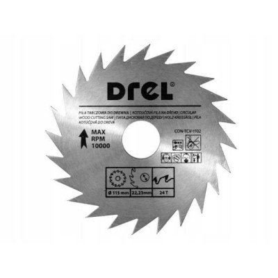 Disc circular, 24 dinti, 115 mm, Drel GartenVIP DiyLine foto