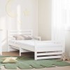 VidaXL Cadru de pat cu saltea cu headboard Alb 80 x 200 cm 3385956