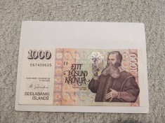1000 coroane Islanda foto