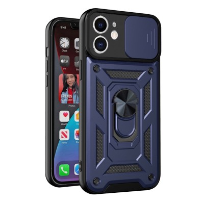Husa iPhone 12 protectie camera Techsuit CamShield Series, albastru foto