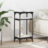 vidaXL Masă laterală Manual Stejar Negru 40 x 30 x 75 cm Lemn compozit 881176