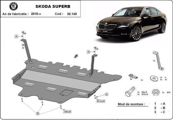 Scut motor metalic Skoda Superb Cutie Manuala 2015-prezent