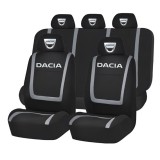 Set Huse Scaune Universale Compatibile cu Dacia &ndash; Negru/Gri