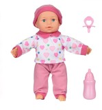 Papusa bebelus Sofi cu suzeta si biberon, 33 cm