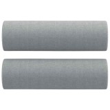 Cumpara ieftin Perne decorative, 2 buc., gri deschis, &Oslash;15x50 cm, textil