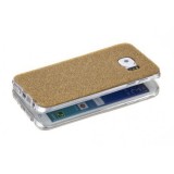 Husa Ultra Slim GLITTER Apple iPhone 5/5S Gold, Silicon