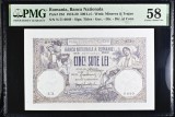 500 lei 1918 PMG58 aUNC bancnota gradata