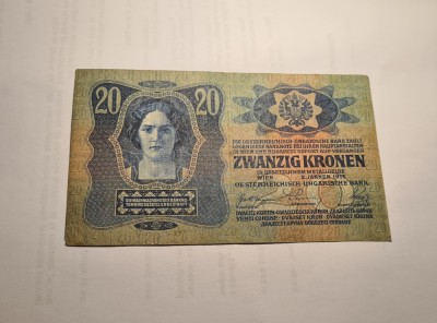 20 Kronen Korona Coroane 1913 foto