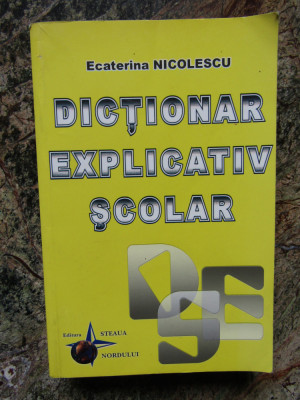 Ecaterina Nicolescu - Dictionar explicativ școlar (editia 2005) foto