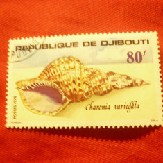 Timbru Djibouti 1978 - Scoici , val. 80fr stampilat