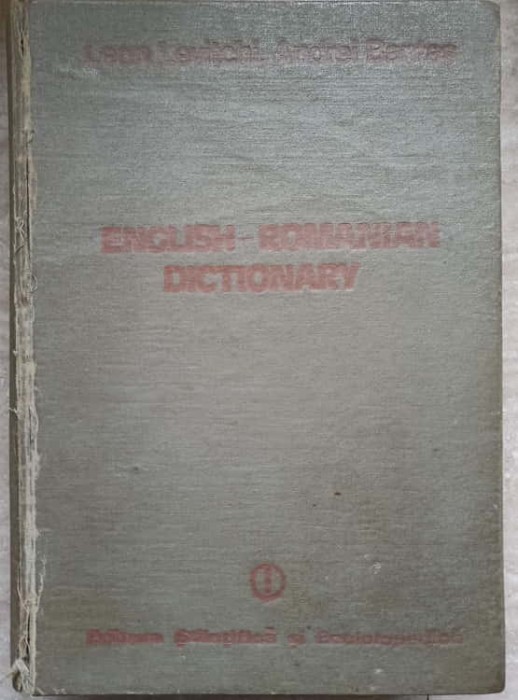 ENGLISH-ROMANIAN DICTIONARY-LEON LEVITCHI, ANDREI BANTAS-226138