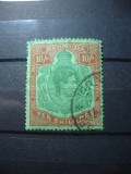 BERMUDA 10 SH. 1938 GEORGE VI, Stampilat