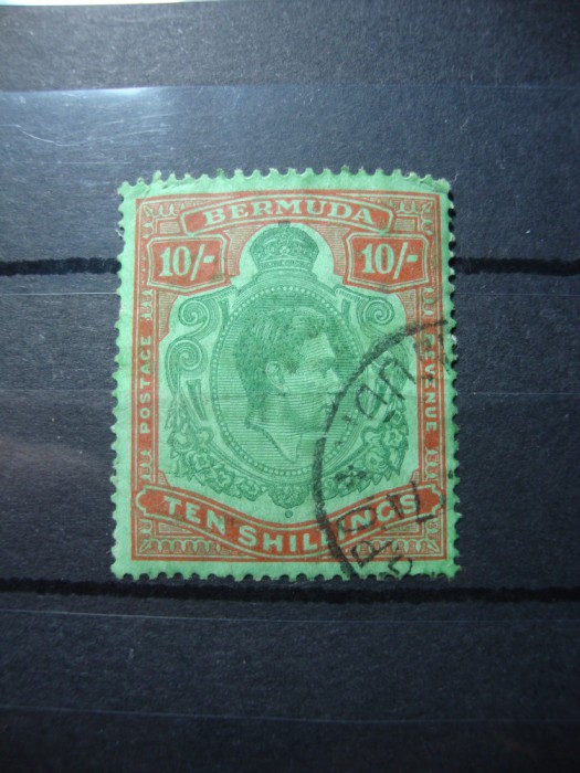 BERMUDA 10 SH. 1938 GEORGE VI