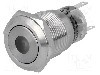 Intrerupator anti-vandalism, ON-ON, &Oslash;19mm, ONPOW - LAS1-AGQ-11ZD/Y/24V